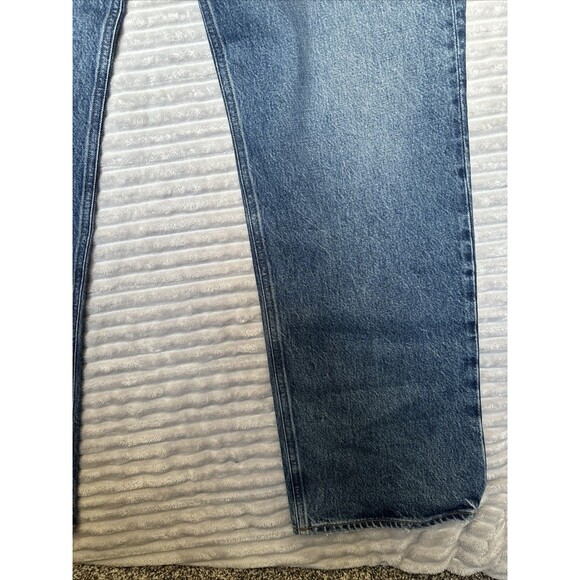 Womens Agolde Kelly Blue Denim High-rise Straight Leg jeans, size 30 Button Fly - Picture 11 of 16
